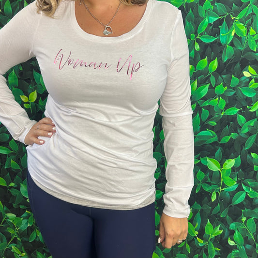 Long Sleeve T-Shirt 'Woman Up'