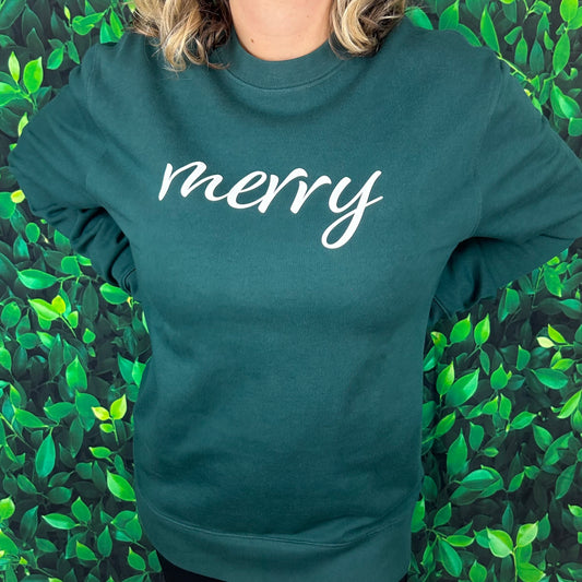 Christmas Jumper Sweatshirt 'Merry'